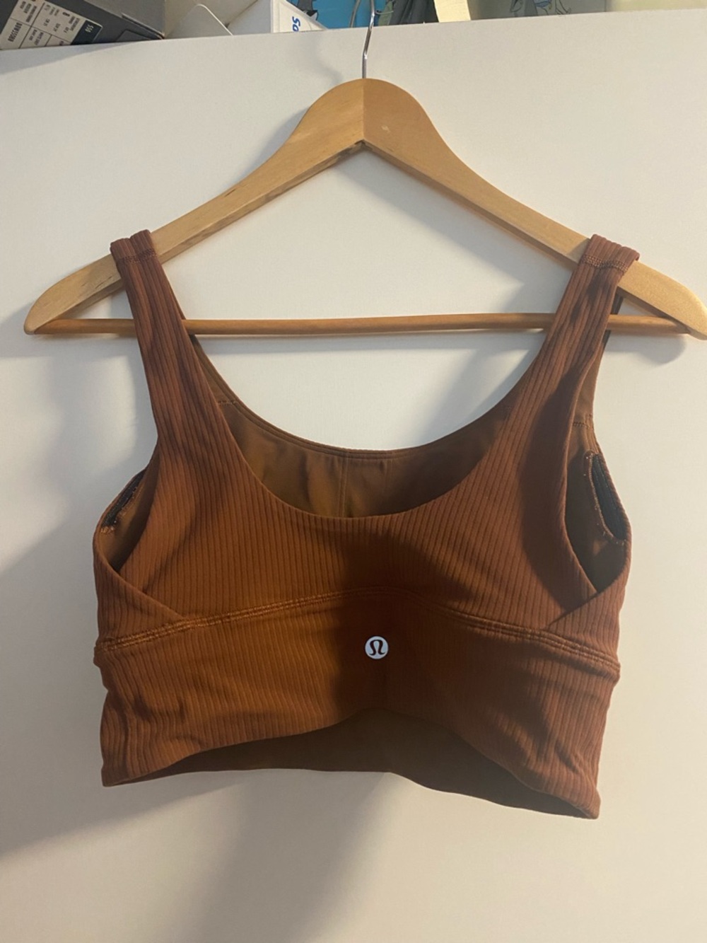 ☀️Ribbed Crop Tank Top in Burnt Copper - Picture 2 of 3